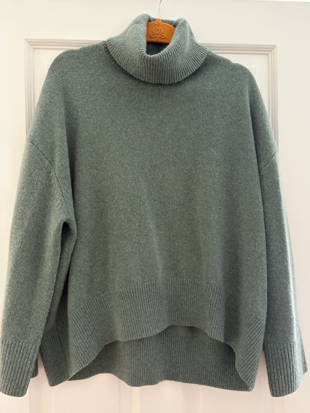 H&M Dusty Sage Green Turtleneck Sweater